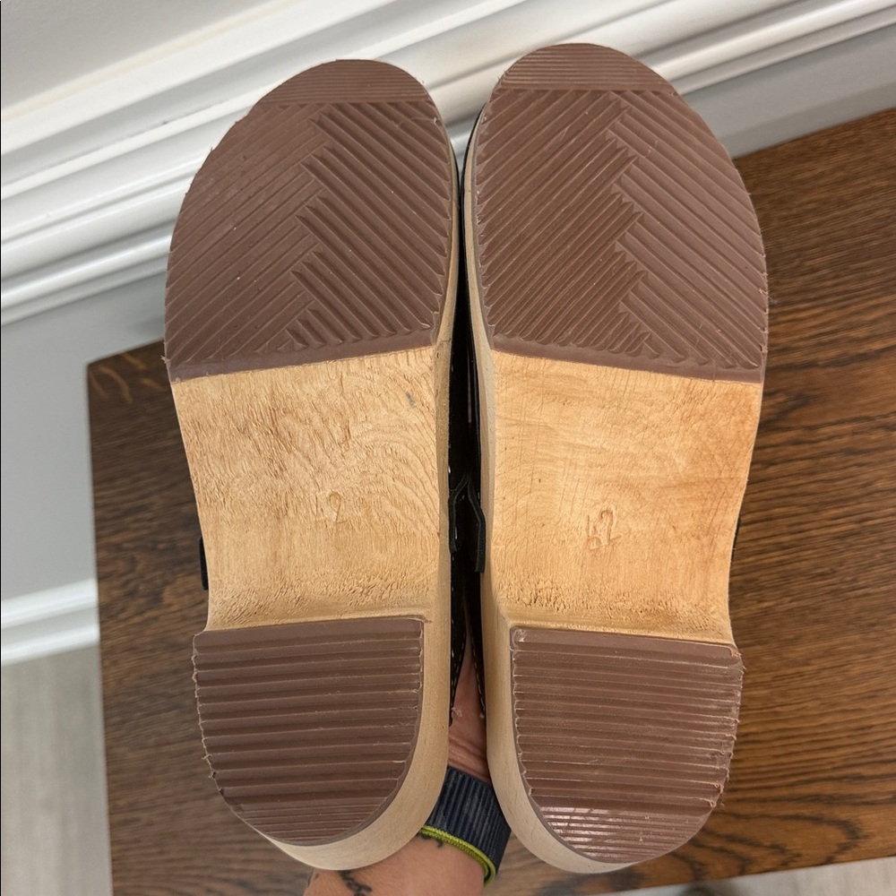 Lotta From Stockholm Black Leather Clogs Sz 42! - Picture 4 of 6